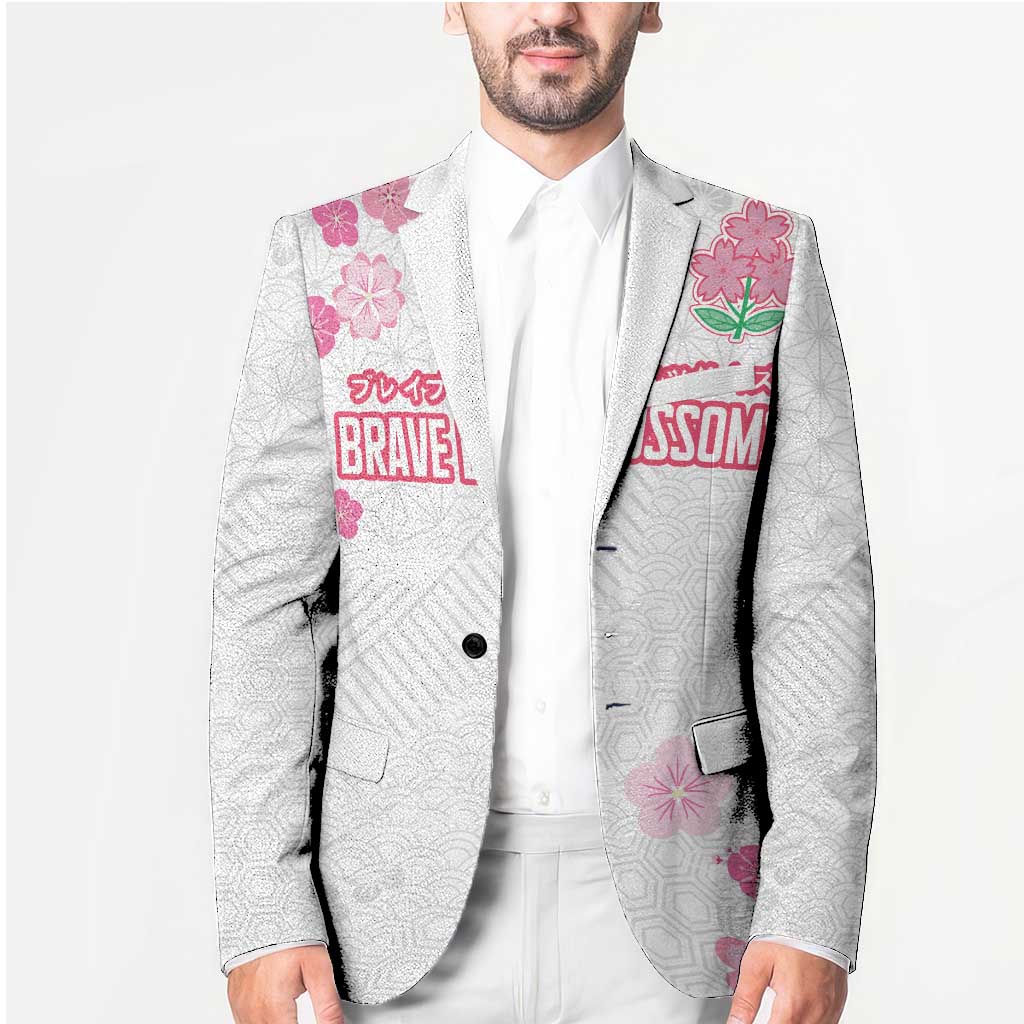 Custom Rugby Japan Blazer The Champion Brave Blossoms White Color - Wonder Print Shop