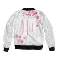 Custom Rugby Japan Bomber Jacket The Champion Brave Blossoms White Color - Wonder Print Shop