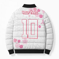 Custom Rugby Japan Bomber Puffer Jacket The Champion Brave Blossoms White Color - Wonder Print Shop