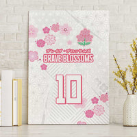 Custom Rugby Japan Canvas Wall Art The Champion Brave Blossoms White Color - Wonder Print Shop