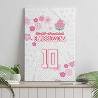 Custom Rugby Japan Canvas Wall Art The Champion Brave Blossoms White Color - Wonder Print Shop