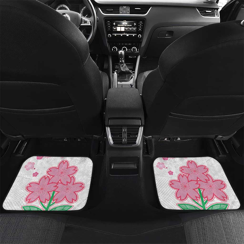 Custom Rugby Japan Car Mats The Champion Brave Blossoms White Color - Wonder Print Shop