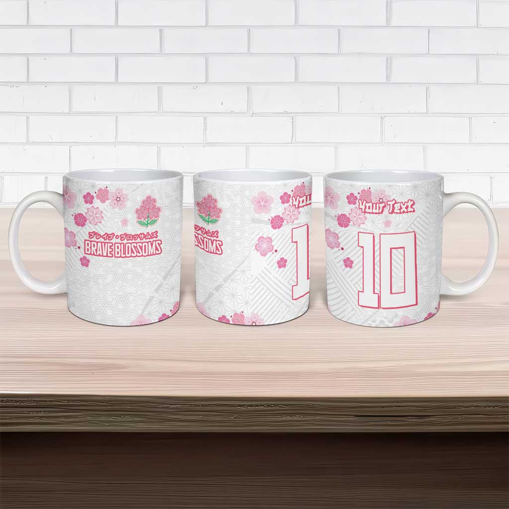 Custom Rugby Japan Ceramic Mug The Champion Brave Blossoms White Color - Wonder Print Shop