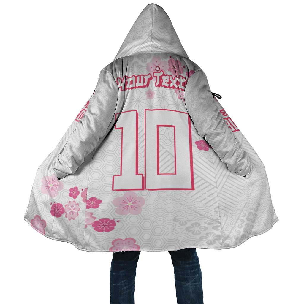 Custom Rugby Japan Cloak The Champion Brave Blossoms White Color - Wonder Print Shop