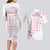 Custom Rugby Japan Couples Matching Long Sleeve Bodycon Dress and Hawaiian Shirt The Champion Brave Blossoms White Color - Wonder Print Shop