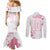 Custom Rugby Japan Couples Matching Mermaid Dress and Long Sleeve Button Shirt The Champion Brave Blossoms White Color - Wonder Print Shop