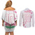 Custom Rugby Japan Couples Matching Off Shoulder Short Dress and Long Sleeve Button Shirt The Champion Brave Blossoms White Color - Wonder Print Shop