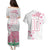 Custom Rugby Japan Couples Matching Puletasi and Hawaiian Shirt The Champion Brave Blossoms White Color - Wonder Print Shop