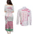 Custom Rugby Japan Couples Matching Puletasi and Long Sleeve Button Shirt The Champion Brave Blossoms White Color - Wonder Print Shop