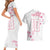 Custom Rugby Japan Couples Matching Short Sleeve Bodycon Dress and Hawaiian Shirt The Champion Brave Blossoms White Color - Wonder Print Shop