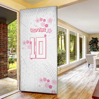 Custom Rugby Japan Door Cover The Champion Brave Blossoms White Color - Wonder Print Shop