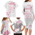 Custom Rugby Japan Family Matching Long Sleeve Bodycon Dress and Hawaiian Shirt The Champion Brave Blossoms White Color - Wonder Print Shop