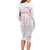 Custom Rugby Japan Family Matching Long Sleeve Bodycon Dress and Hawaiian Shirt The Champion Brave Blossoms White Color - Wonder Print Shop