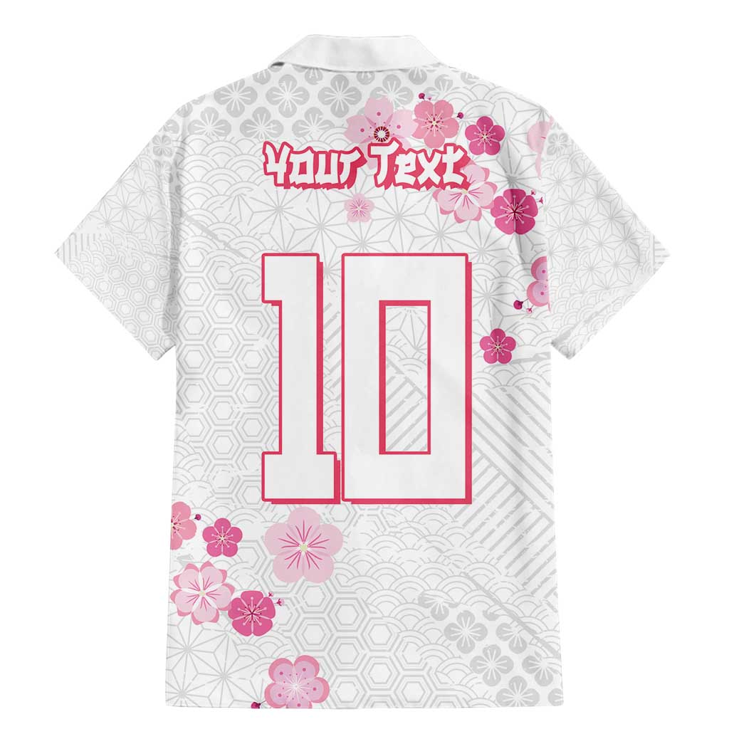 Custom Rugby Japan Family Matching Mermaid Dress and Hawaiian Shirt The Champion Brave Blossoms White Color - Wonder Print Shop