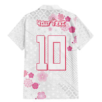 Custom Rugby Japan Family Matching Mermaid Dress and Hawaiian Shirt The Champion Brave Blossoms White Color - Wonder Print Shop
