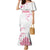Custom Rugby Japan Family Matching Mermaid Dress and Hawaiian Shirt The Champion Brave Blossoms White Color - Wonder Print Shop