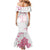 Custom Rugby Japan Family Matching Mermaid Dress and Hawaiian Shirt The Champion Brave Blossoms White Color - Wonder Print Shop