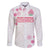 Custom Rugby Japan Family Matching Off The Shoulder Long Sleeve Dress and Hawaiian Shirt The Champion Brave Blossoms White Color - Wonder Print Shop