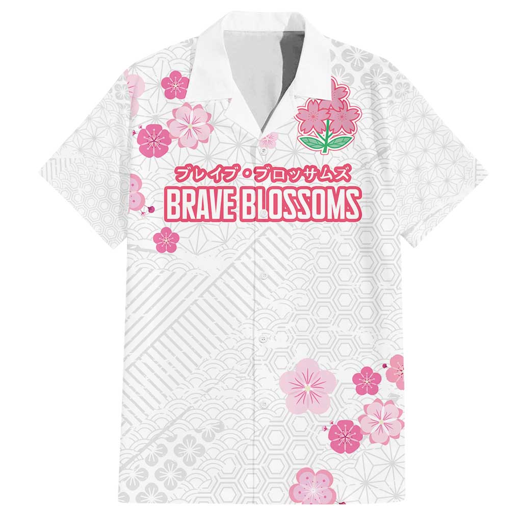Custom Rugby Japan Family Matching Off Shoulder Maxi Dress and Hawaiian Shirt The Champion Brave Blossoms White Color - Wonder Print Shop