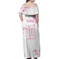 Custom Rugby Japan Family Matching Off Shoulder Maxi Dress and Hawaiian Shirt The Champion Brave Blossoms White Color - Wonder Print Shop