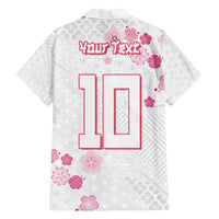 Custom Rugby Japan Family Matching Puletasi and Hawaiian Shirt The Champion Brave Blossoms White Color - Wonder Print Shop
