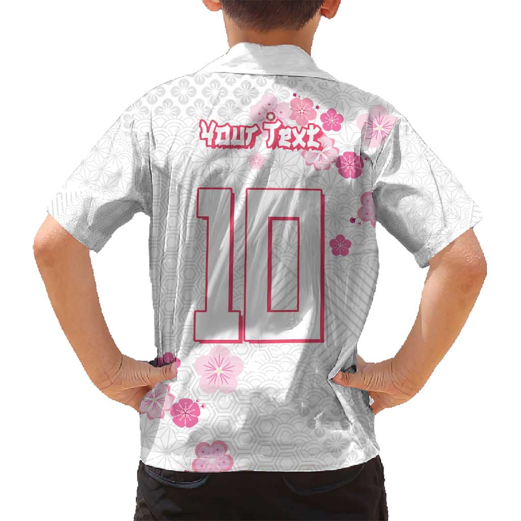 Custom Rugby Japan Family Matching Summer Maxi Dress and Hawaiian Shirt The Champion Brave Blossoms White Color - Wonder Print Shop