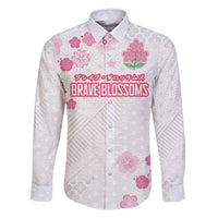 Custom Rugby Japan Family Matching Tank Maxi Dress and Hawaiian Shirt The Champion Brave Blossoms White Color - Wonder Print Shop