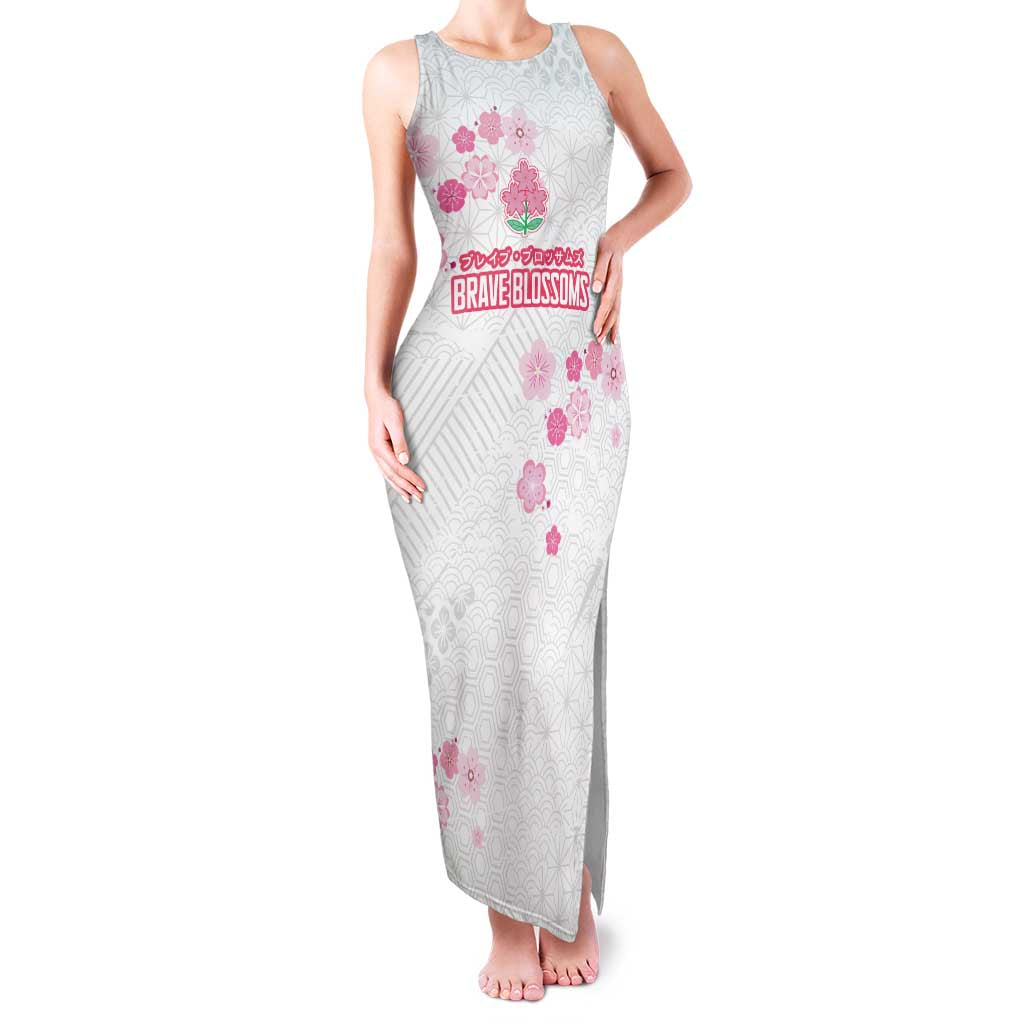 Custom Rugby Japan Family Matching Tank Maxi Dress and Hawaiian Shirt The Champion Brave Blossoms White Color - Wonder Print Shop