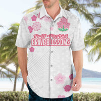 Custom Rugby Japan Hawaiian Shirt The Champion Brave Blossoms White Color - Wonder Print Shop