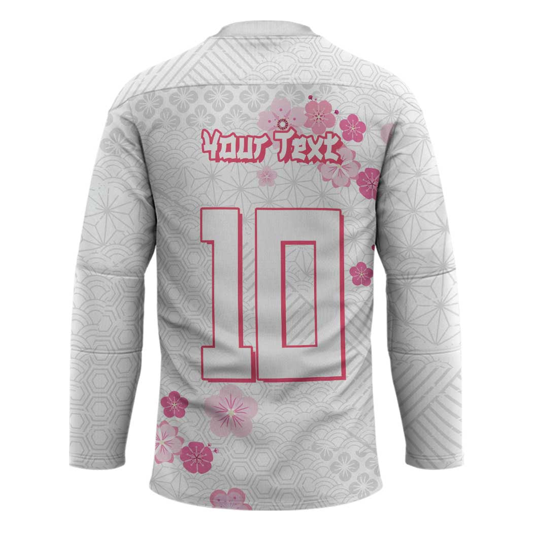 Custom Rugby Japan Hockey Jersey The Champion Brave Blossoms White Color - Wonder Print Shop