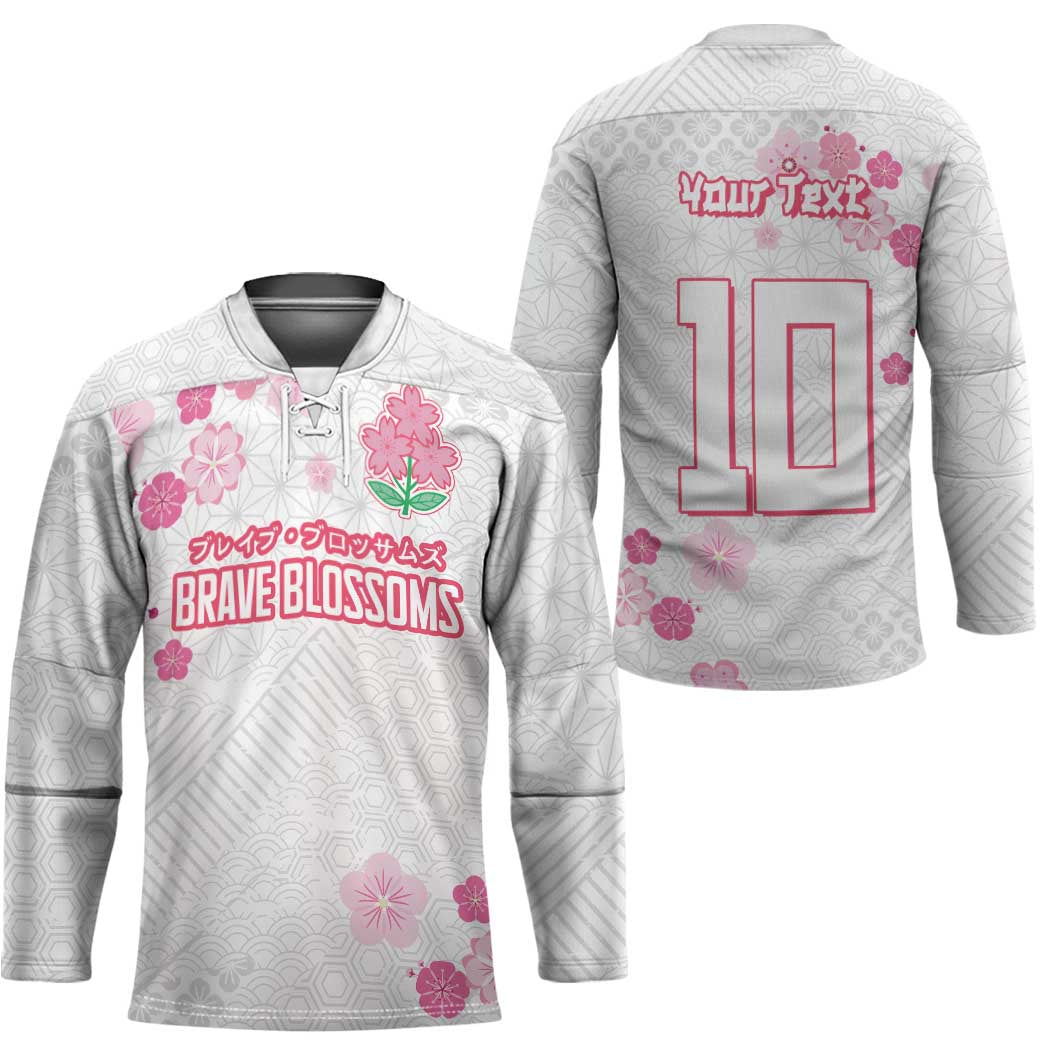 Custom Rugby Japan Hockey Jersey The Champion Brave Blossoms White Color - Wonder Print Shop