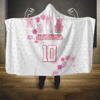 Custom Rugby Japan Hooded Blanket The Champion Brave Blossoms White Color - Wonder Print Shop