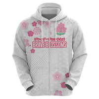 Custom Rugby Japan Hoodie The Champion Brave Blossoms White Color - Wonder Print Shop