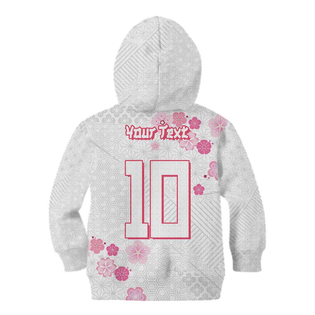 Custom Rugby Japan Kid Hoodie The Champion Brave Blossoms White Color - Wonder Print Shop