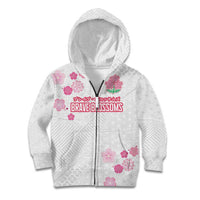 Custom Rugby Japan Kid Hoodie The Champion Brave Blossoms White Color - Wonder Print Shop