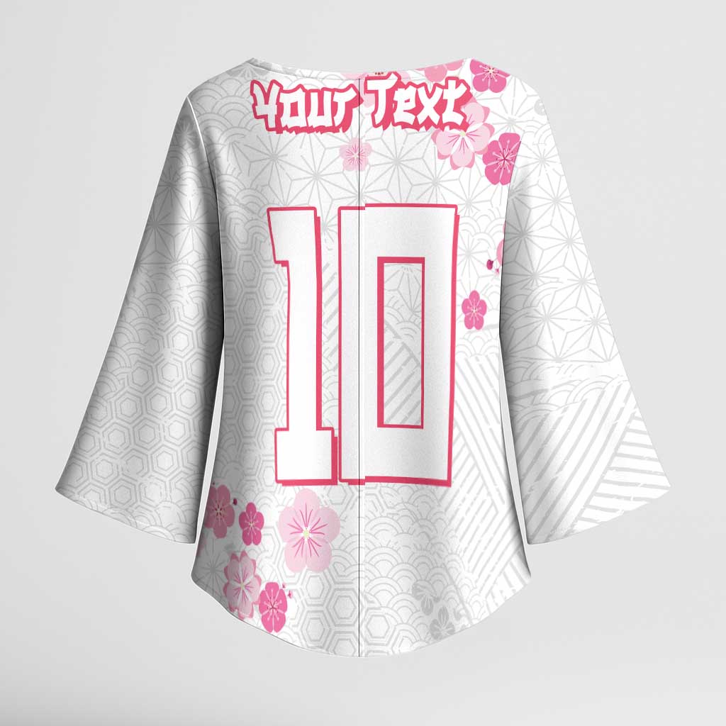 Custom Rugby Japan Kimono Sleeve Blouse The Champion Brave Blossoms White Color - Wonder Print Shop