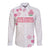 Custom Rugby Japan Long Sleeve Button Shirt The Champion Brave Blossoms White Color - Wonder Print Shop