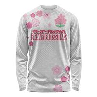 Custom Rugby Japan Long Sleeve Shirt The Champion Brave Blossoms White Color - Wonder Print Shop