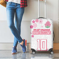 Custom Rugby Japan Luggage Cover The Champion Brave Blossoms White Color - Wonder Print Shop