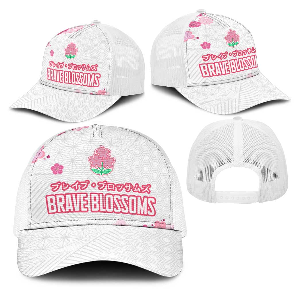 Rugby Japan Mesh Trucker Cap The Champion Brave Blossoms White Color - Wonder Print Shop