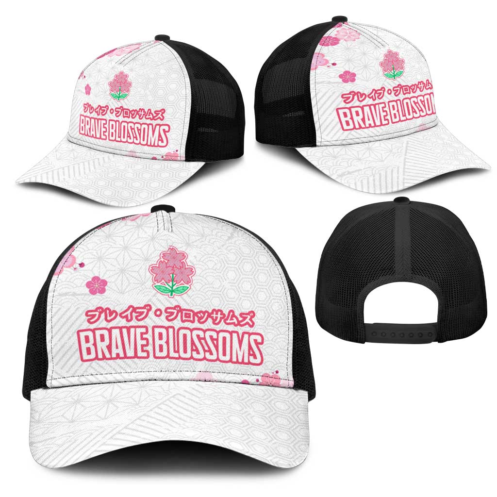 Rugby Japan Mesh Trucker Cap The Champion Brave Blossoms White Color - Wonder Print Shop