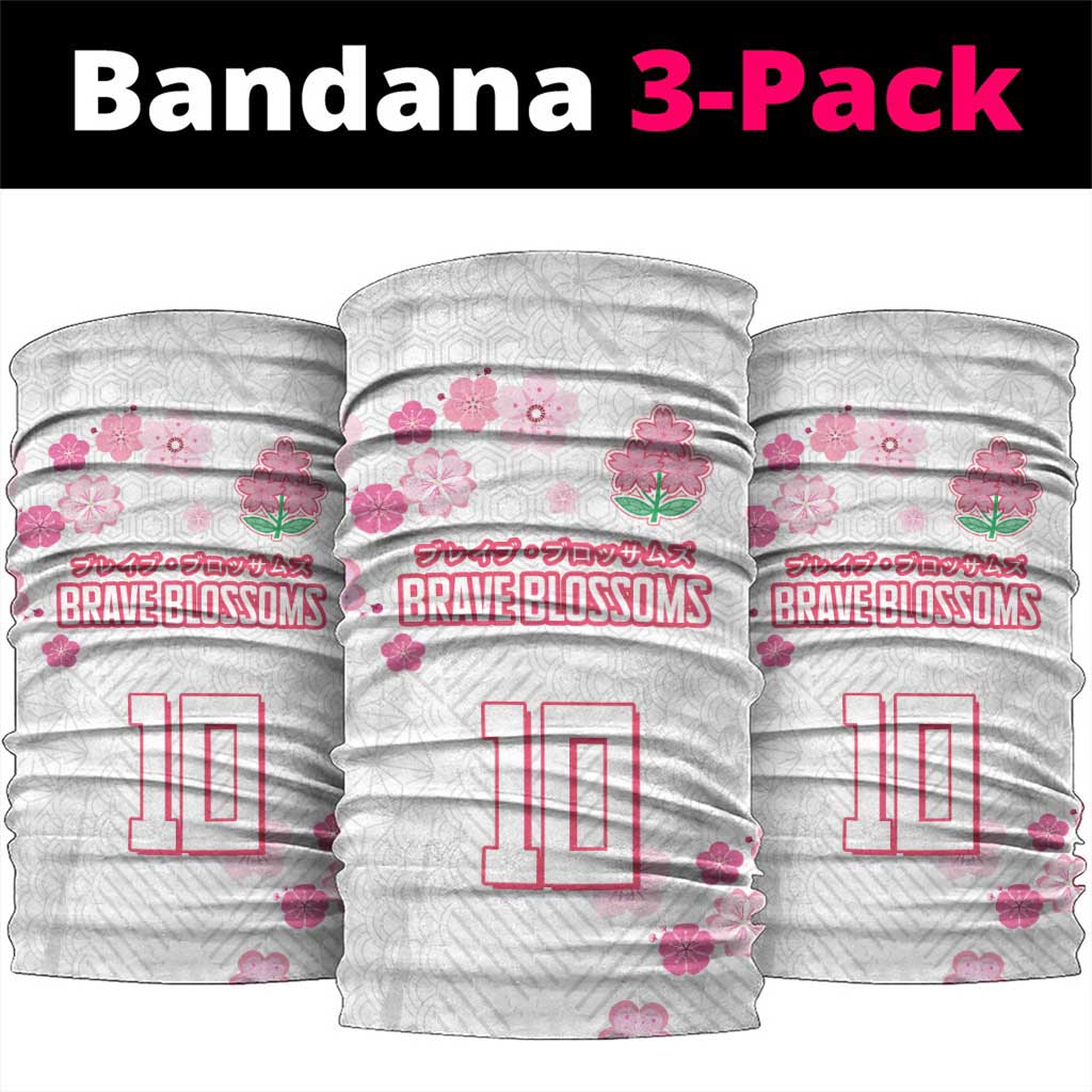 Custom Rugby Japan Neck Gaiter The Champion Brave Blossoms White Color - Wonder Print Shop