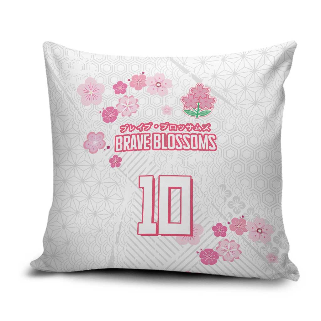 Custom Rugby Japan Pillow Cover The Champion Brave Blossoms White Color - Wonder Print Shop