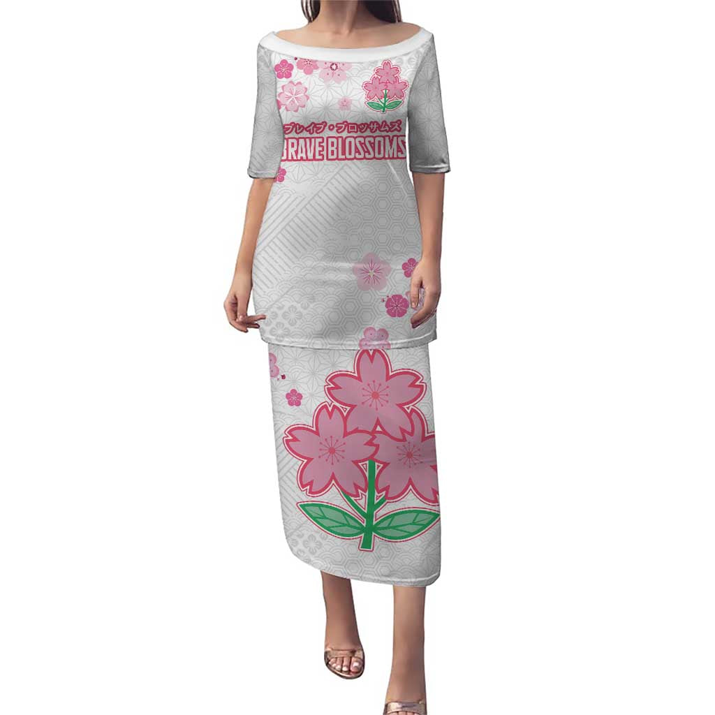 Custom Rugby Japan Puletasi The Champion Brave Blossoms White Color - Wonder Print Shop