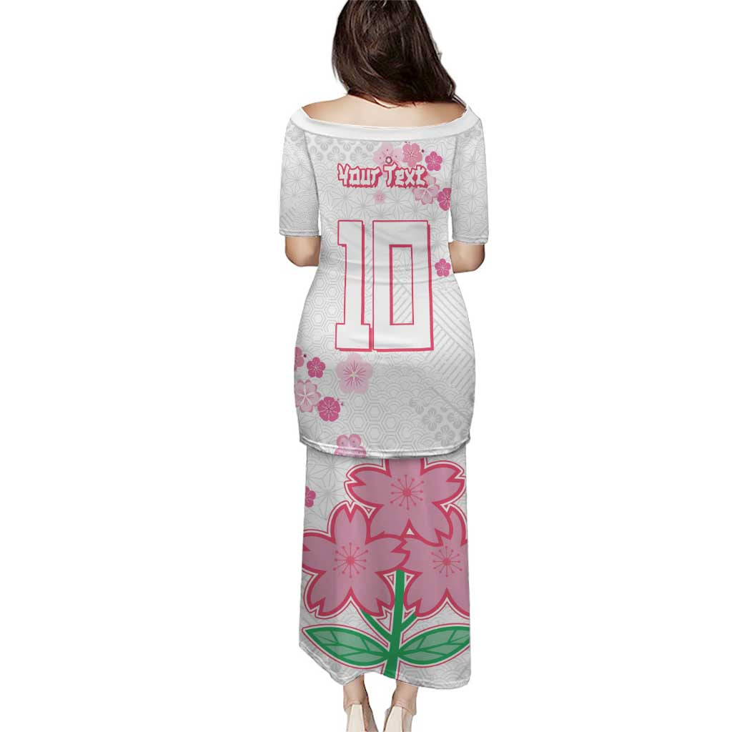 Custom Rugby Japan Puletasi The Champion Brave Blossoms White Color - Wonder Print Shop