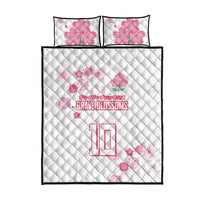 Custom Rugby Japan Quilt Bed Set The Champion Brave Blossoms White Color - Wonder Print Shop