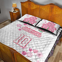 Custom Rugby Japan Quilt Bed Set The Champion Brave Blossoms White Color - Wonder Print Shop