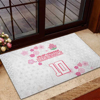 Custom Rugby Japan Rubber Doormat The Champion Brave Blossoms White Color - Wonder Print Shop