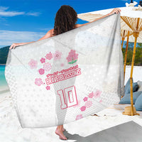 Custom Rugby Japan Sarong The Champion Brave Blossoms White Color - Wonder Print Shop