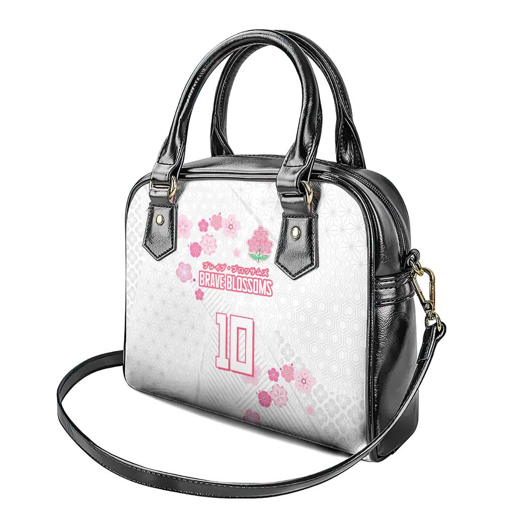 Custom Rugby Japan Shoulder Handbag The Champion Brave Blossoms White Color - Wonder Print Shop
